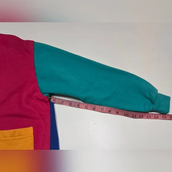 Vintage 90s Kids Colorblock Cardigan Sweater Granny Core Talbot Kids Sz XLRetro - Picture 6 of 11
